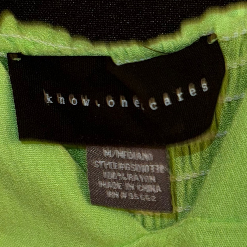 Know One Cares Neon Green Tank Dress - Picture 4 of 5